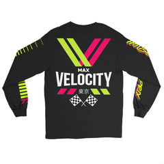 Max Velocity Long Sleeve Tee in Mid Night Black